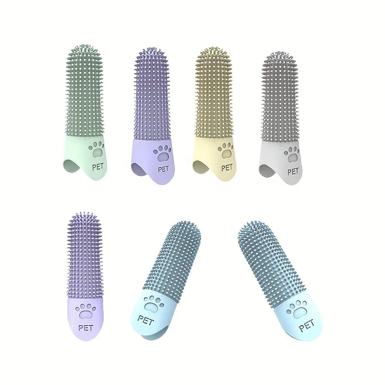 360° Silicone Finger Toothbrush | Durable Pet Dental Brush
