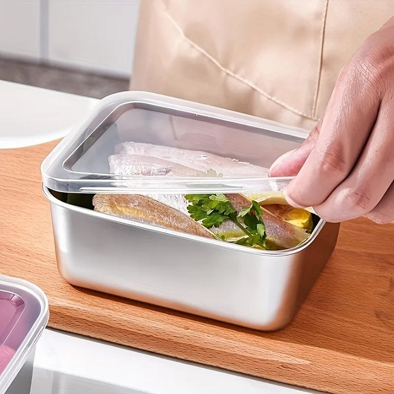 5PC Stainless Steel Food Storage Containers Airtight BPA Free Meal Prep Lunch Set