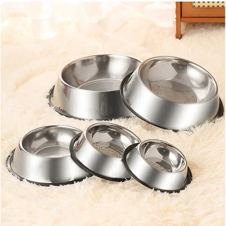 Anti-Slip Stainless Steel Dog Bowl | Anti-Tip & Anti-Ant Feeder