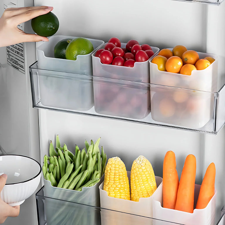 Refrigerator Storage Boxes Fresh Food Organizer Kitchen Container Set