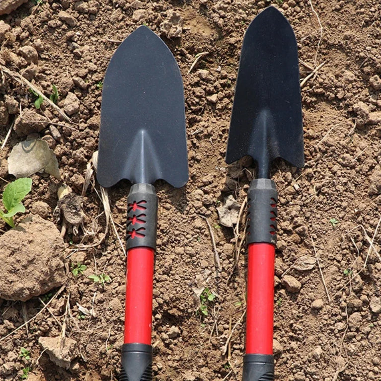 5-Tooth Gardening Spade Shovel Tool Set with Extended Handle