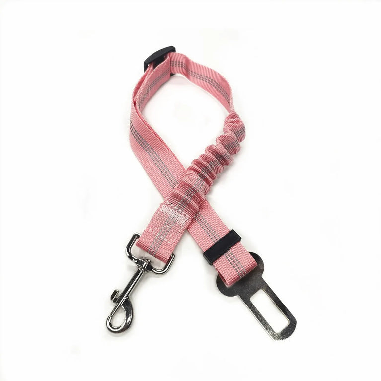 Adjustable Reflective Dog Car Seat Belt Harness With Lights Safety Travel Belt