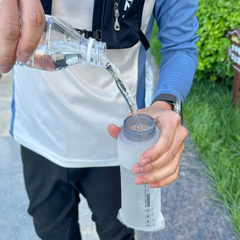 250/500ml Folding Soft Sport Water Bottle Portable Lightweight Camping Running Hydration Bag