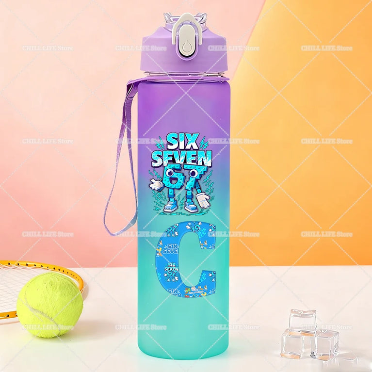 750ML Frosted Sports Waterbottle Anime Gaming Outdoor Gym Bottle