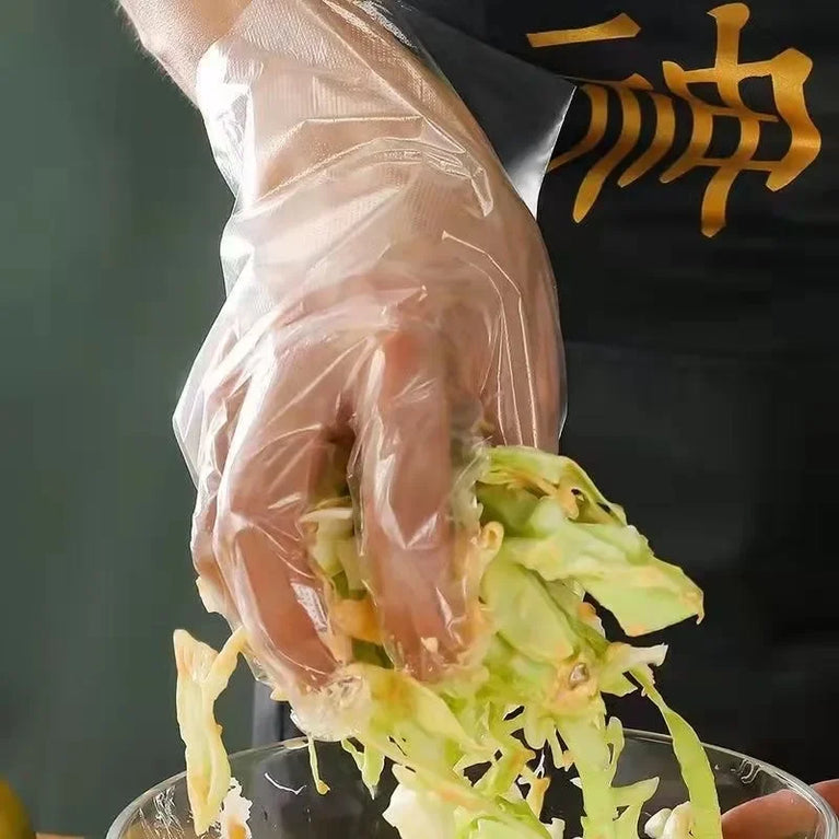 Plastic Disposable Gloves Transparent Kitchen BBQ Food Grade Eco Gloves