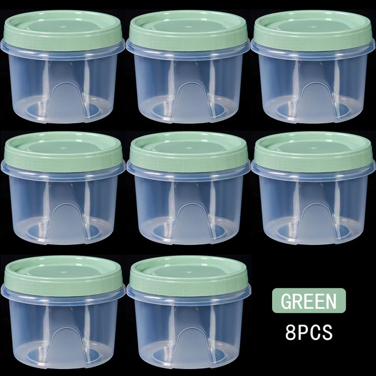8 Pcs 500ml Food Storage Containers for Refrigerator Organization
