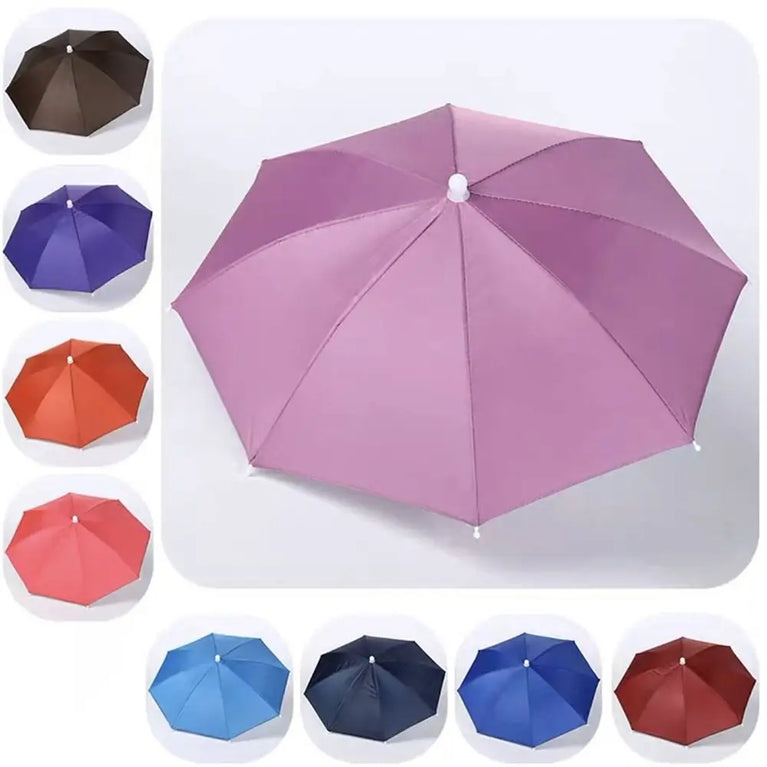 Foldable Head Umbrella Hat | Hands-Free Sun & Rain Protection
