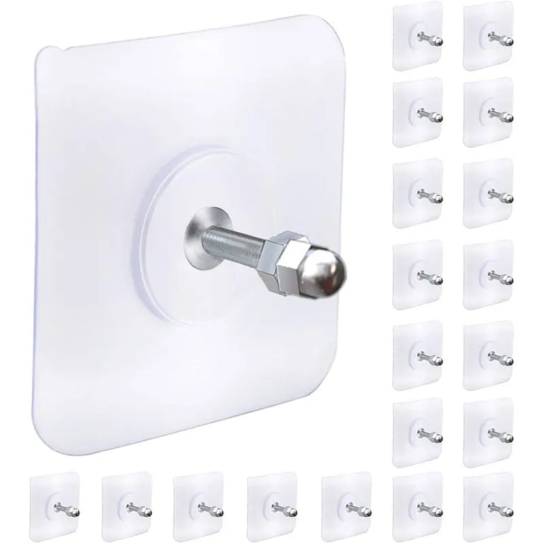 2-10Pcs Screw Wall Hooks Self Adhesive Hangers Sticker Hook