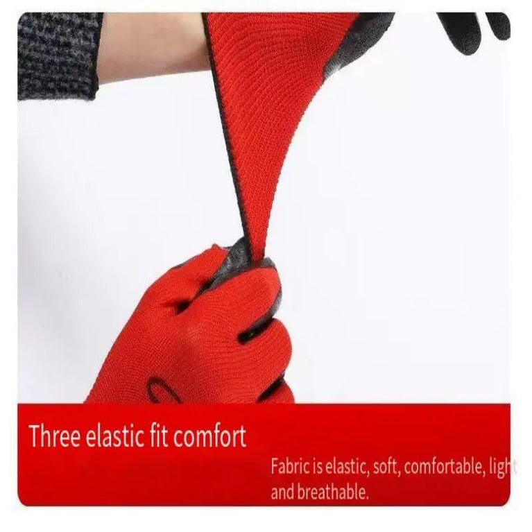 Crinkle Latex Coated Work Gloves Lightweight Grip Gardening Protection