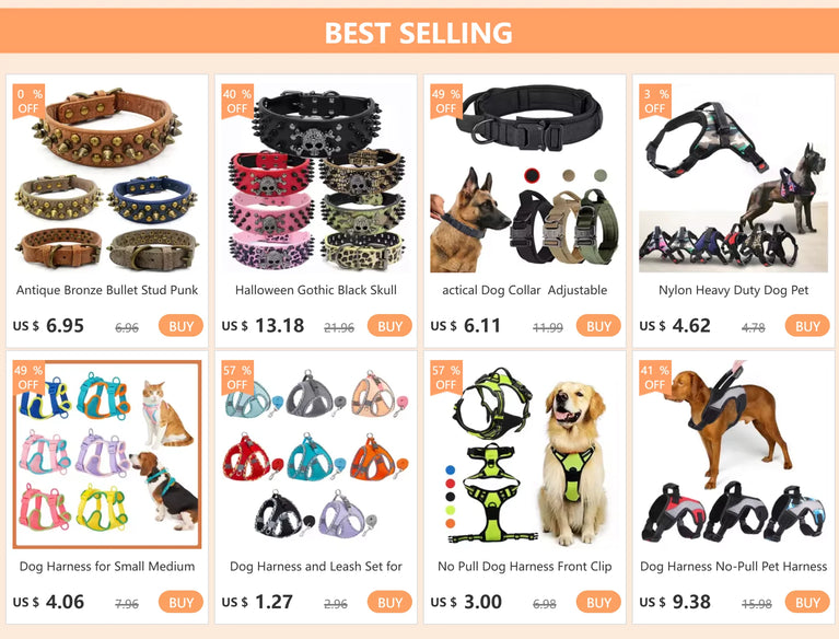 Adjustable Reflective Dog Harness Vest For Small Medium Large Dogs Outdoor Walking