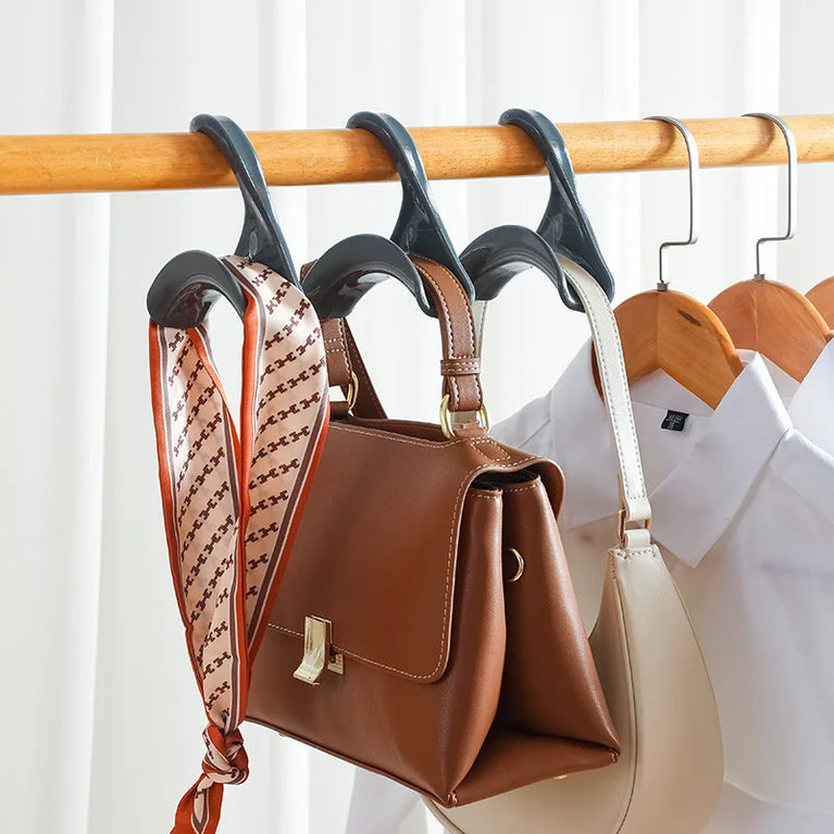 1-10pcs Bag Hanger Hook Handbag Hat Scarf Storage Rack Hangers Wardrobe Backpack Hook Handbag Holder Storage Rack Organization