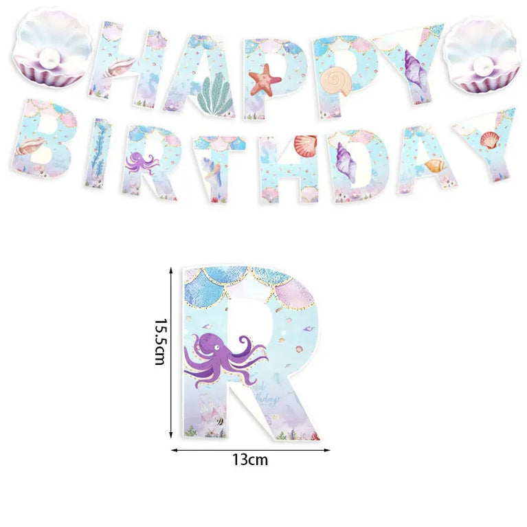 Mermaid Princess Birthday Party Set | Enchanting Disposable Tableware