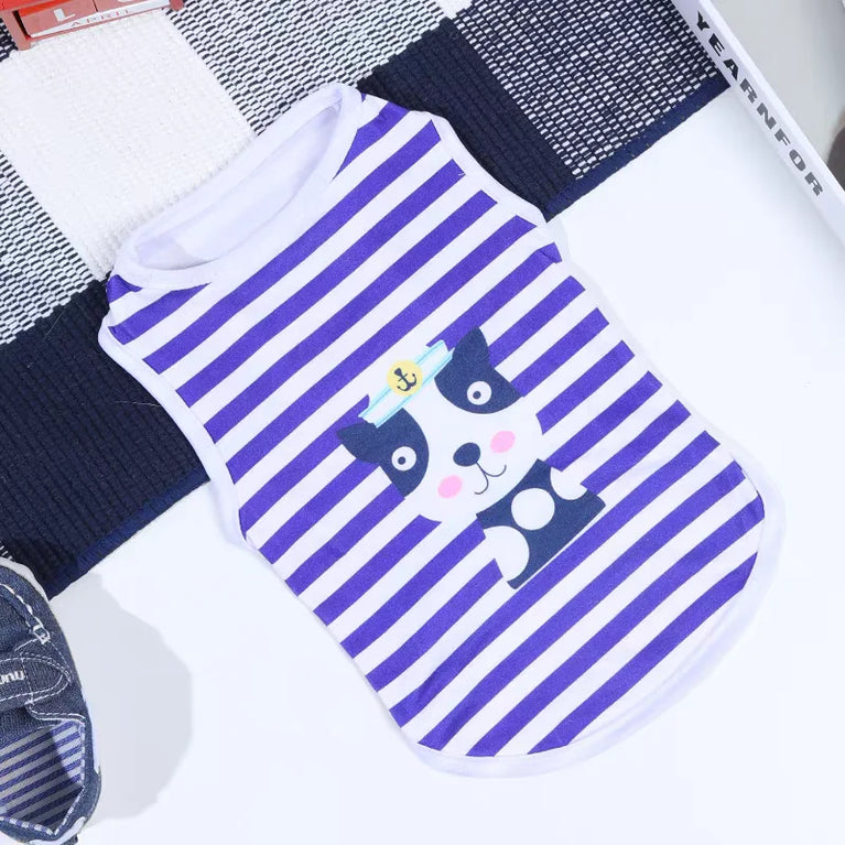 Dog Cooling Vest Summer Shirt | Breathable Cartoon Pet Clothes