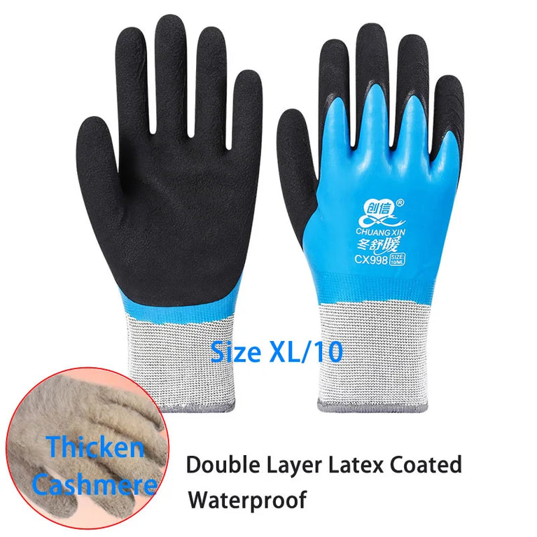 Super Grip Rubber Coated Waterproof Gardening Gloves Anti Slip Work