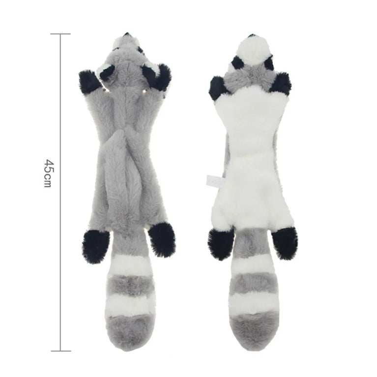 Stuffingless Squeaky Dog Toy Plush Crinkle Chew Training Toy