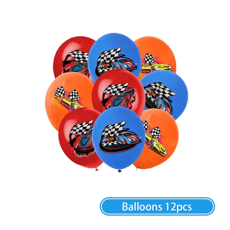 Happy Birthday Wheels Racing Car Party Disposable Tableware Set for Kids Celebration