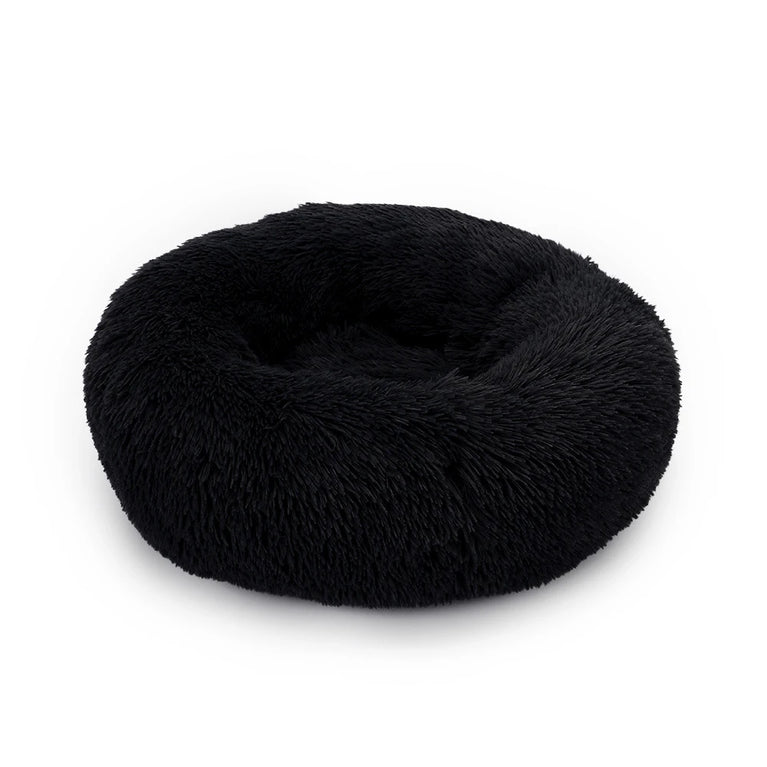 Donut Dog Bed Plush Basket Fluffy Medium Small Washable Warm Round Puppy Bed Mat