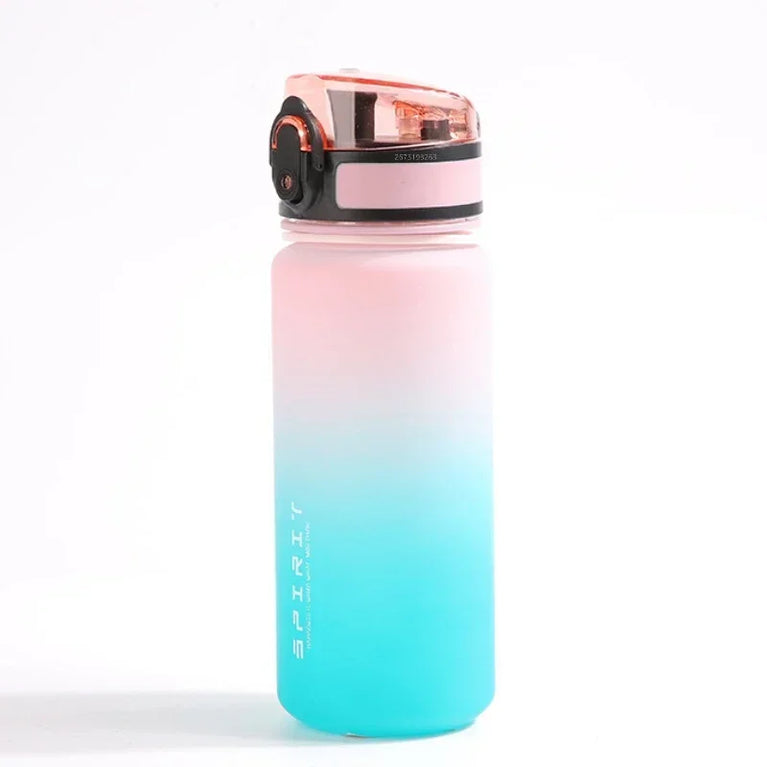 500ML Gradient Fitness Water Bottle with Time Marker Leakproof Durable for Cycling Running Outdoor Sports Bottle