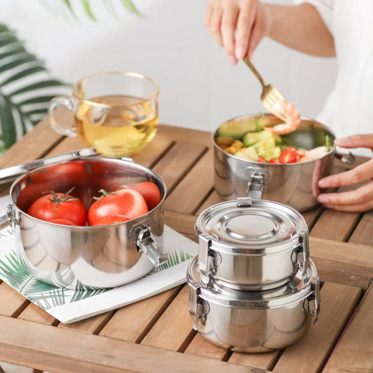 350-3000ML Microwave Stainless Steel Leakproof Bento Lunch Box Food Container