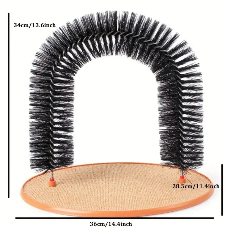 Cat Self Grooming Arch Massage Brush Scratching Tunnel Interactive Cat Toy Set
