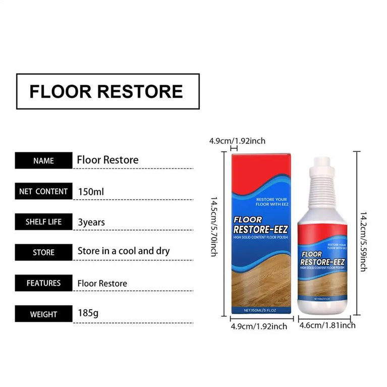 150ml Wood Floor Restorer & Polishing Solution | High-Shine Flooring Renewal Agent