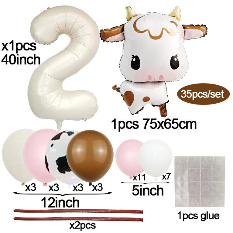 Pink Farm Animals Birthday Disposable Tableware Set-Baby Shower Decor