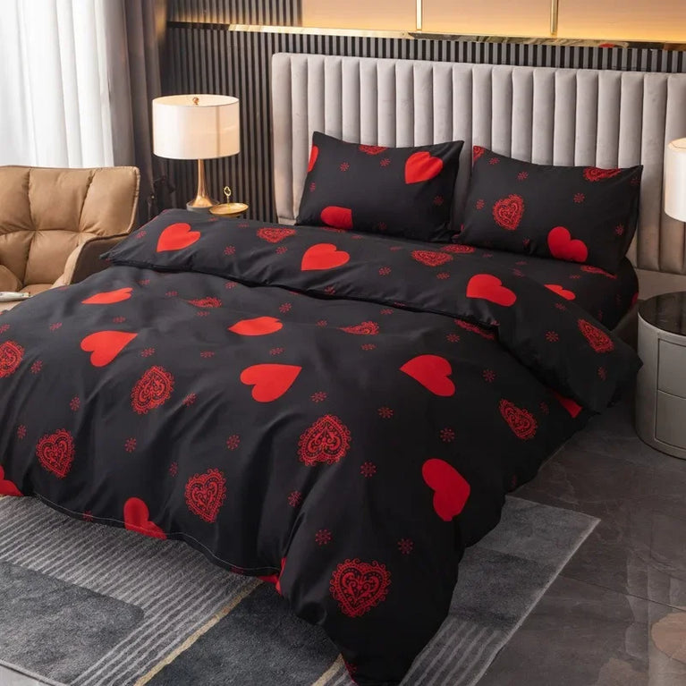 3-Piece Printed Brushed Duvet Cover Set | Soft & Breathable Bedding Collection