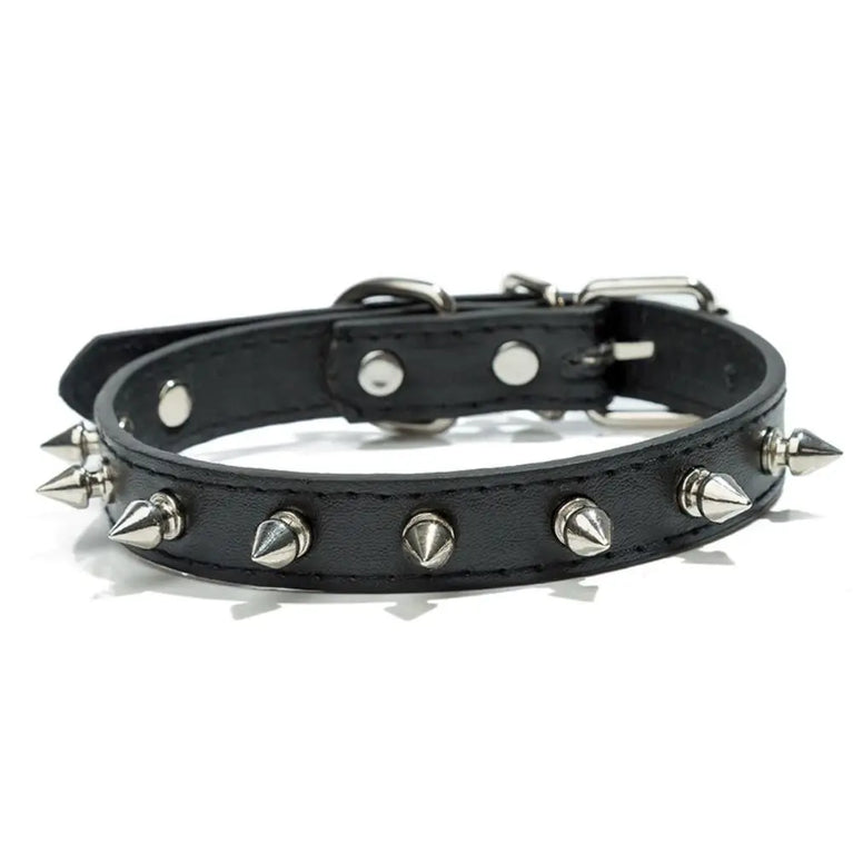 Pet Products Leather Cat Dog Collar Colorful Adjustable Spiked Studded Neck Strap