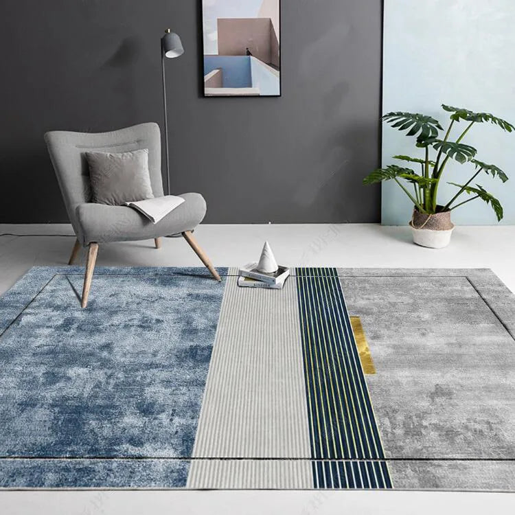 Minimalist Geometric Non-Slip Washable Area Rugs for Home Use