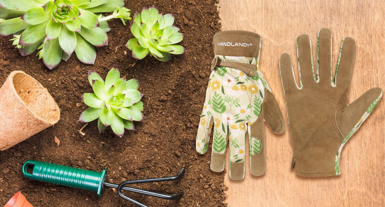 Cowhide Leather Gardening Gloves for Women Breathable Yard Work