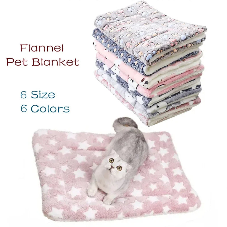 Flannel Pet Mat Dog Bed Cat Bed Thicken Sleeping Mat Cooling Heating Pad for Cats & Pets Comfort Rug