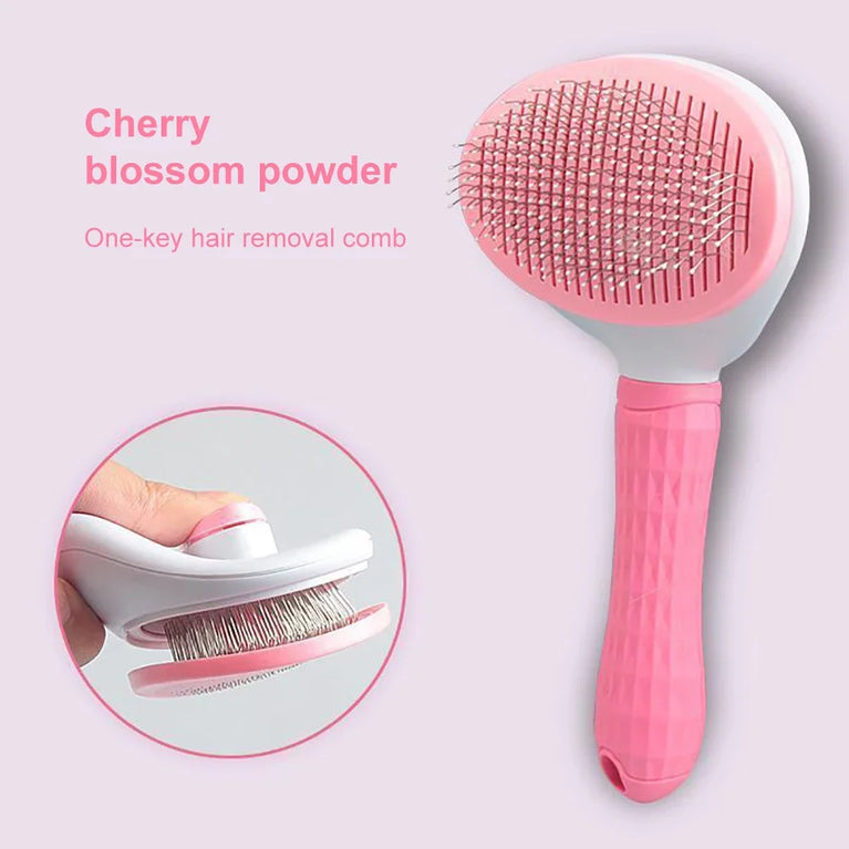 Stainless Steel Pet Grooming Brush | Pro Hair Remover & Comb