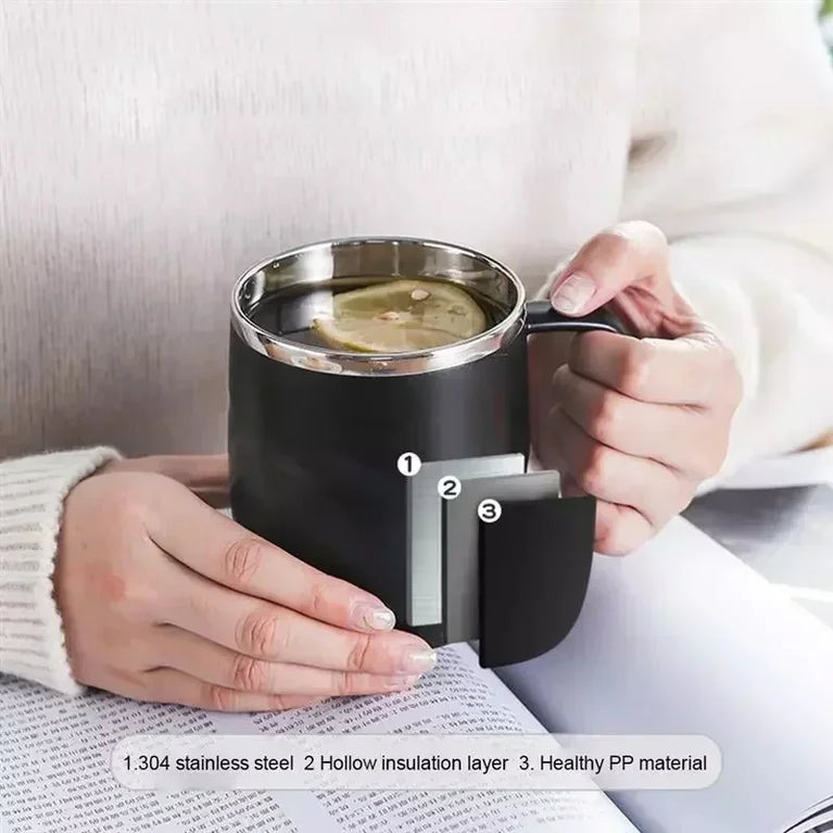 Stainless Steel Coffee Mug 400ml Insulated Travel Mug with Lid