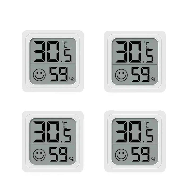 Mini Digital Thermometer & Hygrometer | 4-Piece Indoor Weather Station