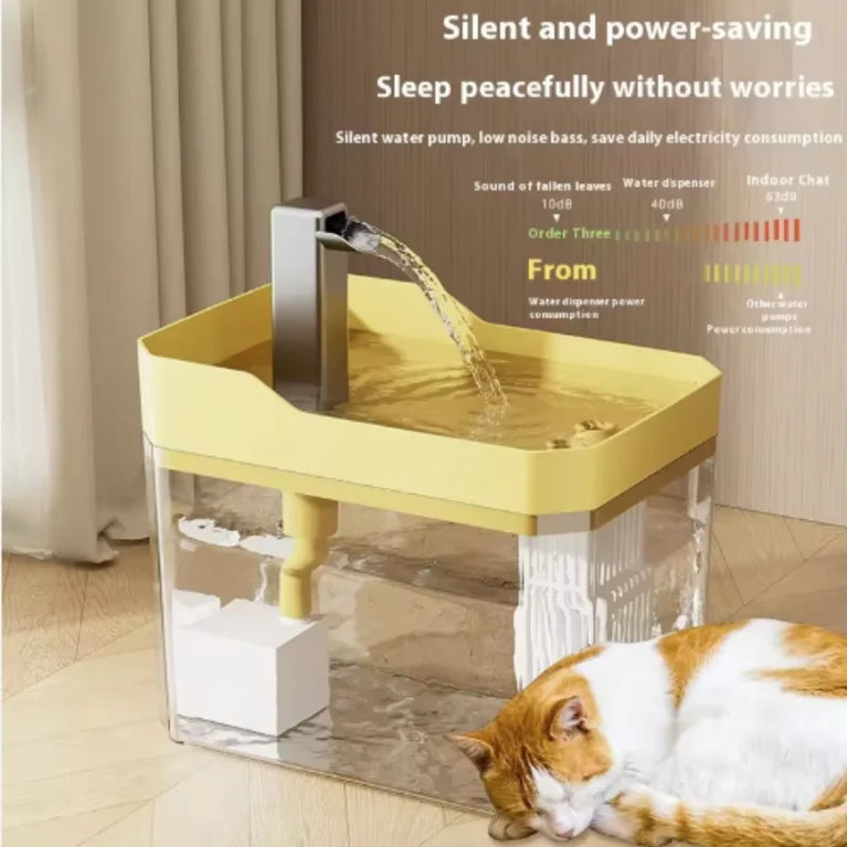 Cat Water Fountain Automatic Circulating Pet Water Dispenser Large Capacity Intelligent Charging System