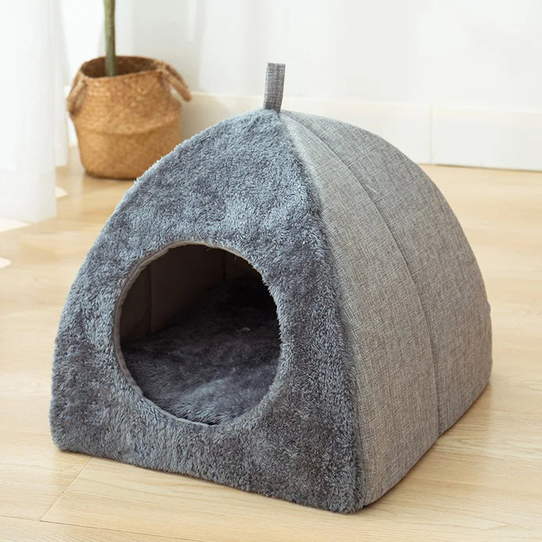 Winter Warm Cat Bed Foldable House Cat Heating Pad Cushion