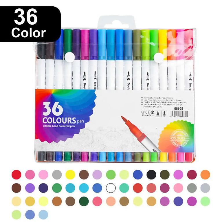 Double-Head Art Markers | Professional Drawing Brush Pen Set
