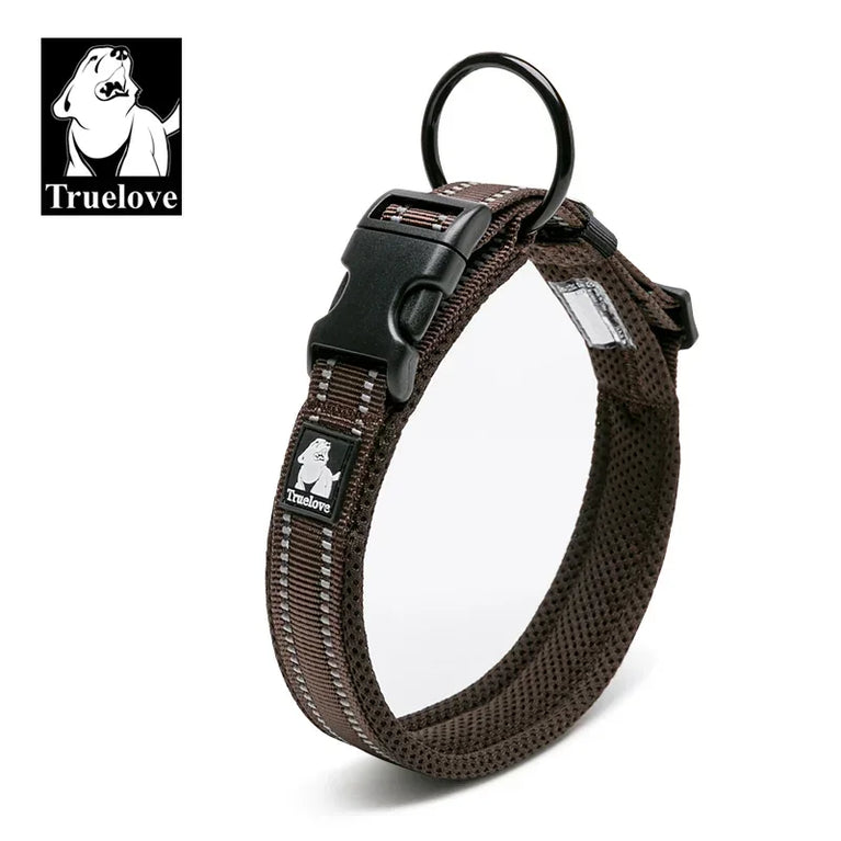 Adjustable Mesh Padded Dog Collar 3M Reflective Nylon Heavy Duty Proof