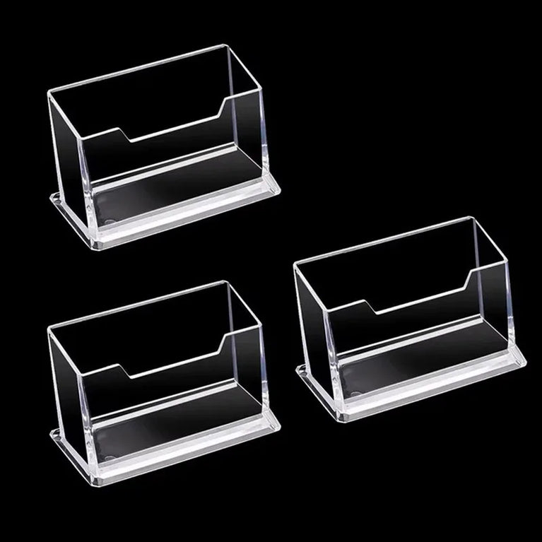 Clear Desktop Business Card Holder Storage Display Stand Organizer