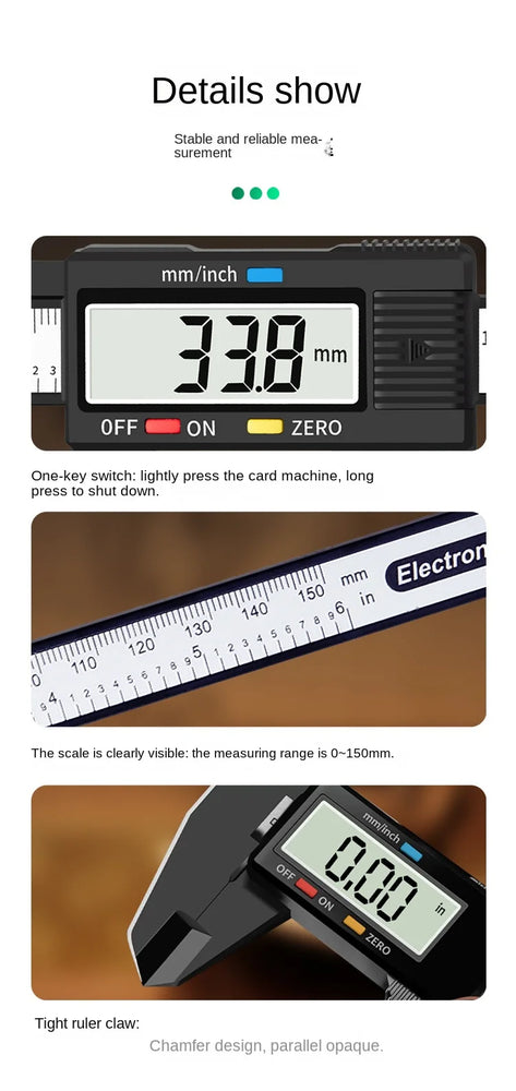 Digital Vernier Caliper | Precision LCD Measuring Instrument for Metalworking & DIY