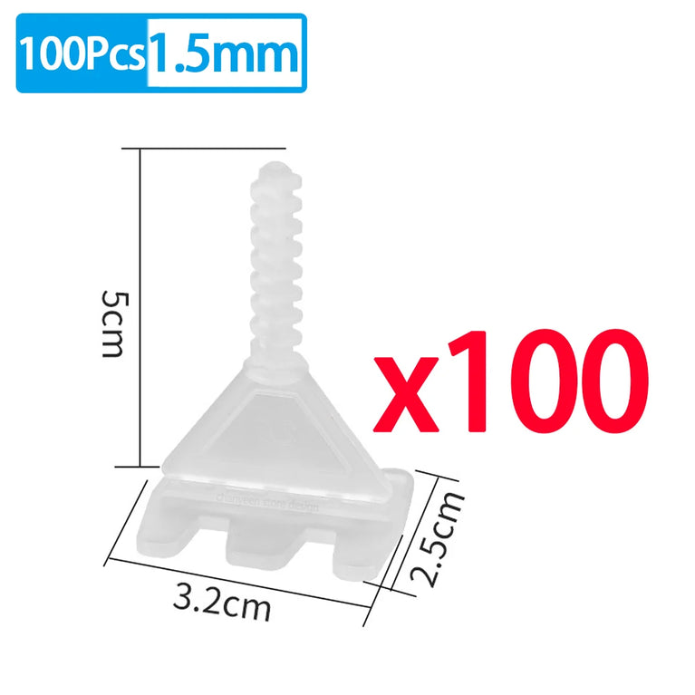 Professional Tile Leveling System Clips | Wall & Floor Flat Alignment Spacers