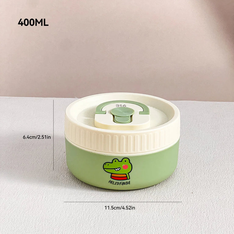 304 Stainless Steel Thermal Bento Lunch Box Leakproof Insulated Food Container