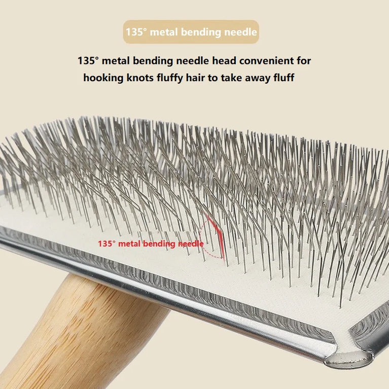 New Dog Short Hair Brush Dog Comb Solid Wood Pet Hair Remover Grooming Tool