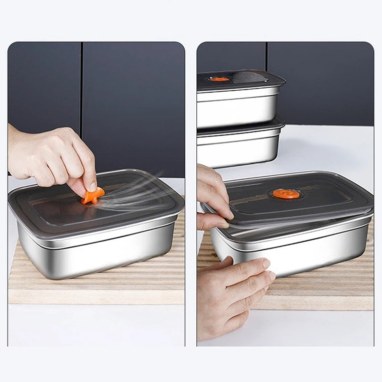 304 Stainless Steel Leakproof Lunch Box Bento Container Storage Box