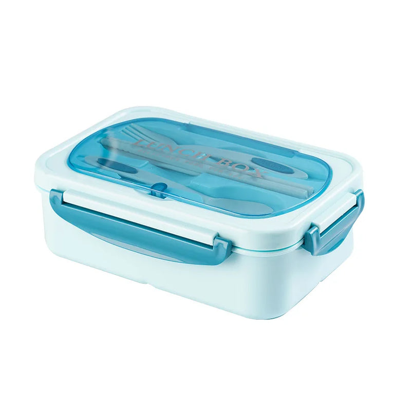 Compartment Lunch Box Portable Microwave Bento Box Leakproof Food Container with Spoon and Fork for Picnic Office School
