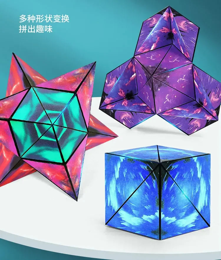 Changeable Magnetic Geometry Cube | 3D Anti-Stress Shape-Shifting Puzzle