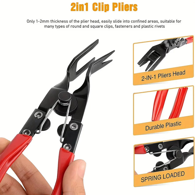 Professional Car Clip Removal Pliers | Heavy-Duty Auto Body & Trim Fastener Tool
