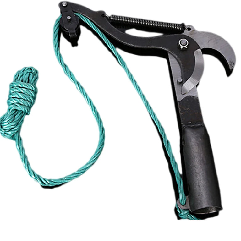 High Branch Extension Lopper Tree Pruner Saw Cutter Rope Garden Tool