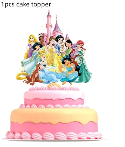 Princess Six Theme Party Disposable Tableware Set Girls Birthday