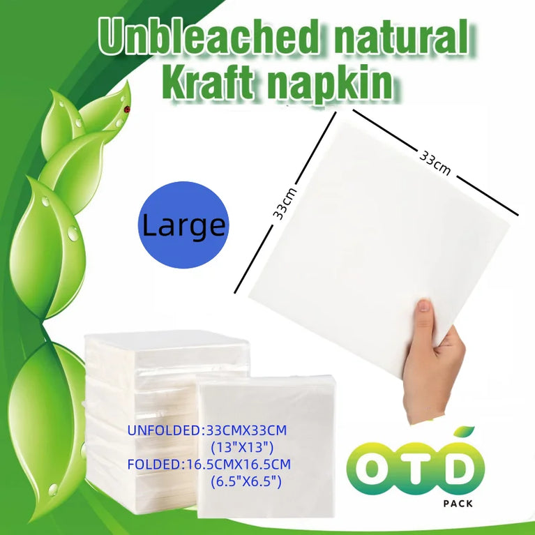 Bamboo Eco-Friendly Dinner Napkins 100% Compostable Soft Absorbent